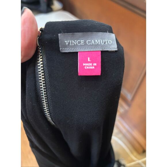 Vince Camuto L Black layered sheer floral maxi dress - Picture 8 of 9